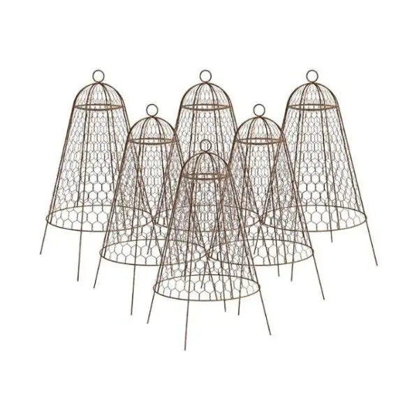 20" Panacea Rustic Wire Garden Cloches (Set of 6)